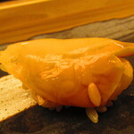 鮨処 凜 - ランチおまかせセット１０貫・凛　日替わり汁物付き　３５００円（税込）　握り-３　つぶ【２０２４年３月】