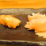 鮨処 凜 - ランチおまかせセット１０貫・凛　日替わり汁物付き　３５００円（税込）　握り-１　平目【２０２４年３月】