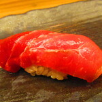 鮨処 凜 - ランチおまかせセット１０貫・凛　日替わり汁物付き　３５００円（税込）　握り-１０　本鮪中トロ【２０２４年３月】