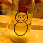 鮨処 凜 - 栃木県　仙禽酒造　雪だるま　うすにごり　グラス　１０００円　【２０２４年３月】