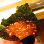 鮨処 凜 - ランチおまかせセット１０貫・凛　日替わり汁物付き　３５００円（税込）　握り-９　イクラ巻き【２０２４年３月】