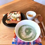 Soup&Cafe Moyaiko - スープセット＋ピザトースト変更。850+150円