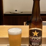 鮨 はしもと - サッポロ黒ラベル♪