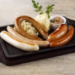 Assortment of 5 types of sausages