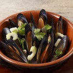 Mussels steamed in wine