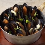 Mussels steamed in wine