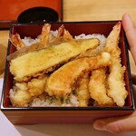 Tempura Kazu - 海老天重(1,000円)