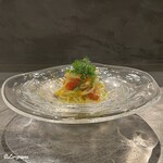 カーサ・デル・チーボ - 桜鱒とウイキョウのオレンジが香るクリームソースの冷製タリオリーニ