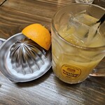 笑ひ鶏 もんど - 生搾りオレンジ&パインジュース