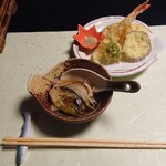 光緑園 西清 - 猪肉のツミレ入りお鍋や天婦羅