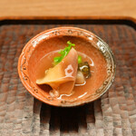 Miyasaka - ほっき貝とアワビと平貝、うるい、タラの芽