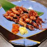 Grilled Firefly Squid with Soy Sauce and Plum and Ginger