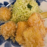 ぽん多本家 - イカフライと海老コロッケのミックス