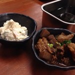 串かつ えびす - ポテサラ＆土手煮