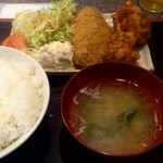 Kuradashi - 【相盛定食￥830】（あじフライ＆鶏の唐揚）