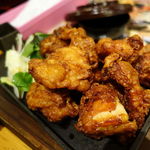 龍馬 しゃも農場 - 鶏の唐揚げ定食（大・ご飯大盛り無料）　800円　－　OPEN記念　100円引き