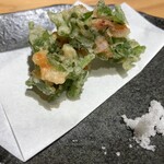 すし屋 蓮太郎 - 桜海老の天ぷら