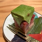 すし屋 蓮太郎 - いちごと抹茶のデザート