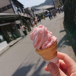 たなか商店 智千 - 暑い日だったので最後に桜ソフトを購入。テンションマックス！