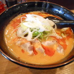 冬木 - 担々麺と半炒飯セットの坦々麺