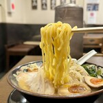 北海道らーめん 熊源 - 「味玉 味噌」の麺
            2024年3月31日