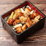 Nagoya Cochin and Seseri Yakitori (grilled chicken skewers) Heavy Set Meal