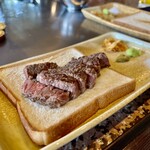 鉄板焼ステーキ 一ッ葉ミヤチク - 上赤身ステーキ150g4200円