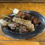 もも屋 - 焼き鳥3本500円  (レバー　豚バラ　ねぎま)