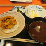 銀座 天一 - かき揚げ天丼セット