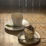 南町テラス - 夏みかんの緑茶と豆花(トウファ)小豆餡と特製黒蜜