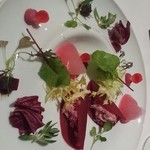 フランス料理 プリドール - （シャンゼリゼコース）海の幸とビーツのラビオリ