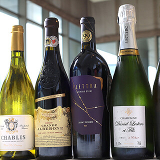 ソムリエ厳選の豊かなワインとフレンチのマリアージュを