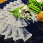 味ふく - 肉厚のふく刺し(てっさ)です