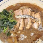 烈志笑魚油 麺香房 三く - かけラーメン(大盛)