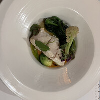 LA PAIX - 平目のポワレ〜ブールノワゼット、アメリケーヌ、蔵王ハーブエキス