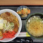 おべんとうのヒライ - かつ丼　ミニうどんセット