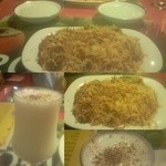 ザエカ - [2014.2]上：ビリヤニ。ライタ（塩ヨーグルト）をかけて食べます。下：裏メニュー、塩ラッシー。クミンが散らしてあり凄くいい