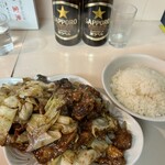 大衆中華 宝来 - Ｃ定食　回鍋肉