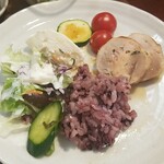 キッチン ブルー グローブ - バロンティーヌひと切れ毎にご飯のせ