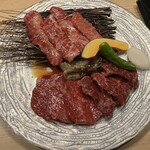 焼肉トラジ - 日比谷御膳の肉、海老