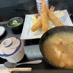 魚屋の寿司　東信 - ジャンボエビフライ定食です☆　2024-0327訪問
