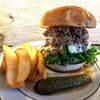Burgers&Fries Sakura_Saku - 料理写真:...期間限定「肉味噌バーガー（1750円）」、近所の3000日Field「極上肉づくしバーガー」に対抗的な？！？！