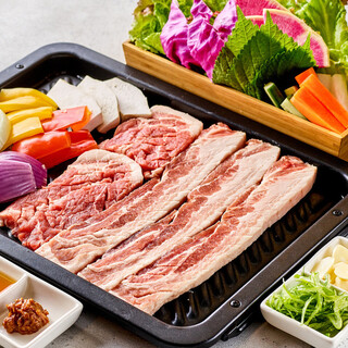 All-you-can-eat and drink course with 11 dishes including samgyeopsal! Manager's recommended course