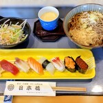 日本橋 - 寿司そばセット