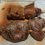 炭火焼き鳥 鴨尽 - 肝、ハツ