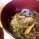 そば切 雨耕庵 - たっぷりのキノコ達と一緒に