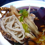 そば切 雨耕庵 - いろんなきのこ・牛蒡・ねぎ