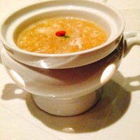 翆陽 エクシブ箱根離宮 - 干し貝柱入りふかひれスープ菜の花のフランと共に