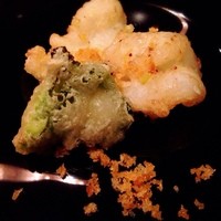 翆陽 エクシブ箱根離宮 - カサゴとアスパラのXO醬炒めと青利烏賊の揚げ物