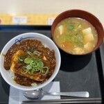 Matsuya - 富士山豆腐の本格麻婆めし豚汁セット ¥690-